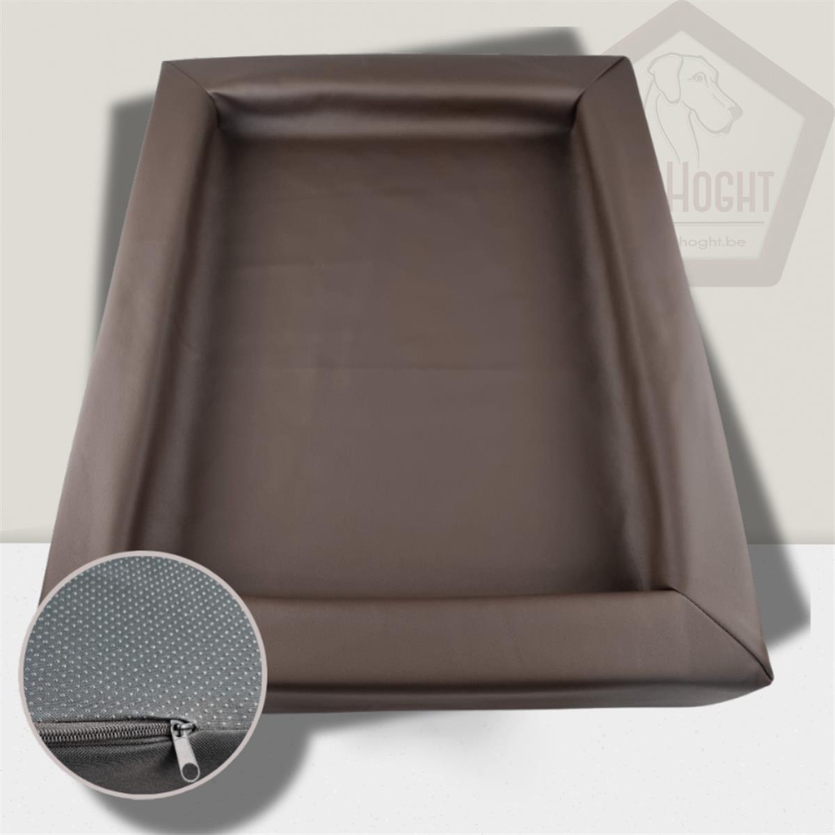 Loungebed Skai leer 120cm x 90cm Bruin